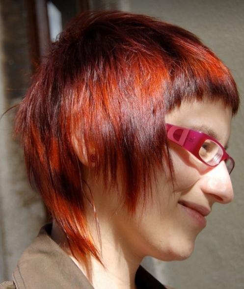 cieniowane fryzury rude krótkie uczesanie damskie zdjęcie numer 49A